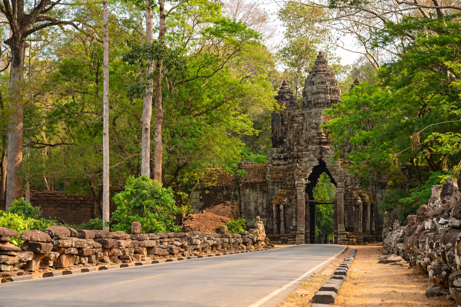 Ancient temple at Angkor in Cambodia